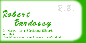 robert bardossy business card