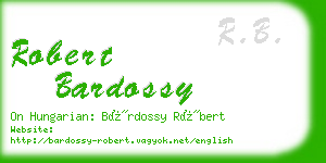 robert bardossy business card